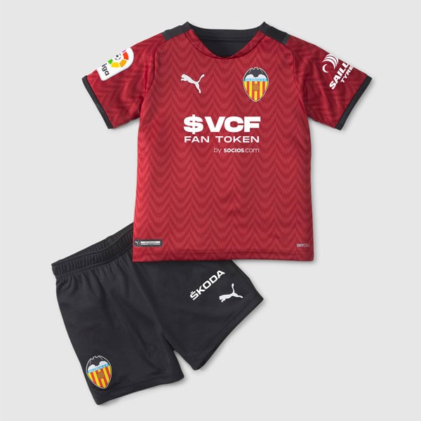 Camiseta Valencia Segunda Niño 2021-2022